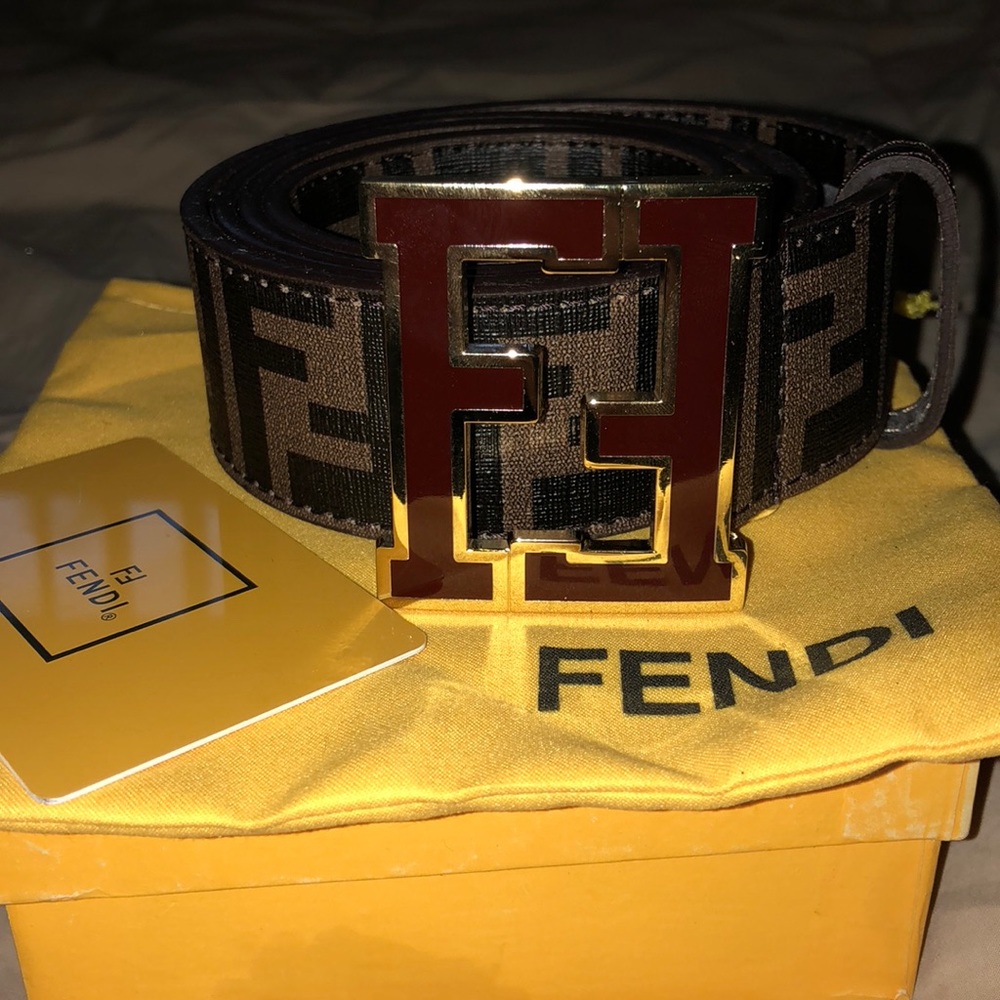 Fendi All Over Hologram Print Belt